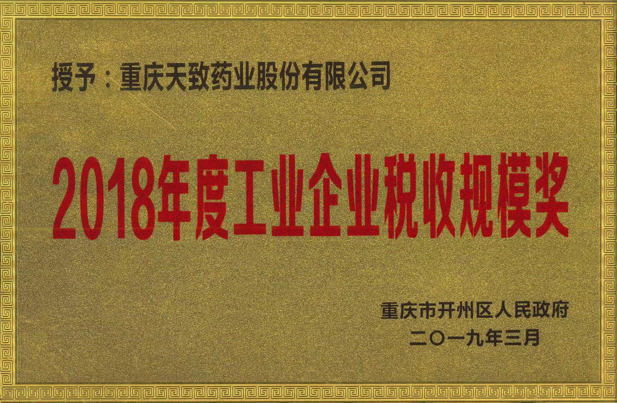 2018年度工业税收规模奖(图1)